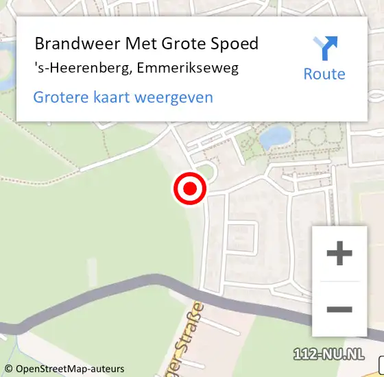 Locatie op kaart van de 112 melding: Brandweer Met Grote Spoed Naar 's-Heerenberg, Emmerikseweg op 23 december 2022 07:38