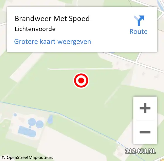 Locatie op kaart van de 112 melding: Brandweer Met Spoed Naar Lichtenvoorde op 23 december 2022 10:12