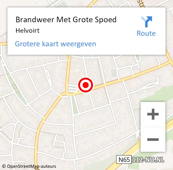 Locatie op kaart van de 112 melding: Brandweer Met Grote Spoed Naar Helvoirt op 23 december 2022 11:53