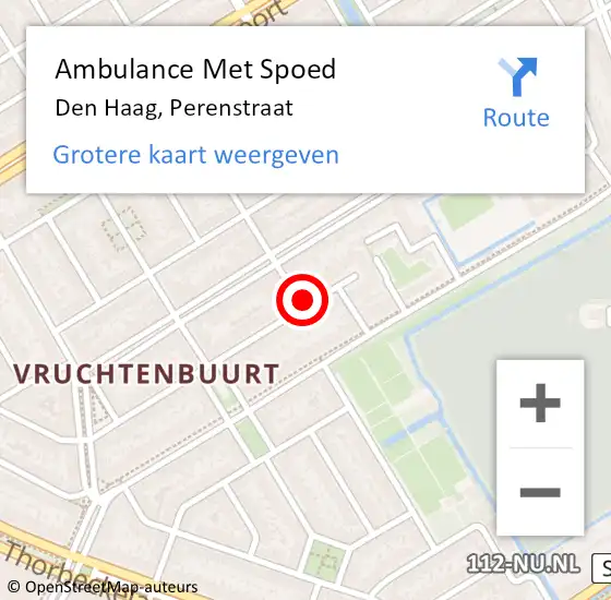 Locatie op kaart van de 112 melding: Ambulance Met Spoed Naar Naaldwijk, Perenstraat op 23 december 2022 12:06