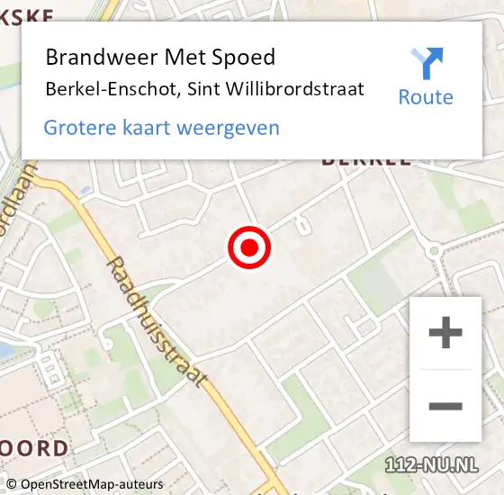 Locatie op kaart van de 112 melding: Brandweer Met Spoed Naar Berkel-Enschot, Sint Willibrordstraat op 23 december 2022 14:54