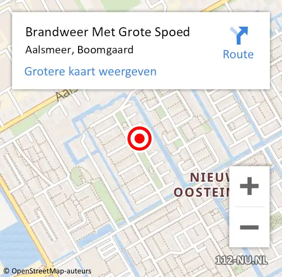 Locatie op kaart van de 112 melding: Brandweer Met Grote Spoed Naar Aalsmeer, Boomgaard op 23 december 2022 15:00