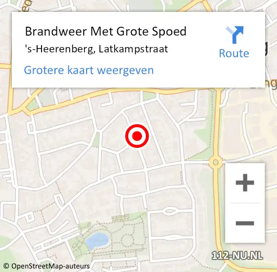 Locatie op kaart van de 112 melding: Brandweer Met Grote Spoed Naar 's-Heerenberg, Latkampstraat op 23 december 2022 17:44