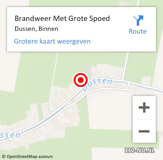 Locatie op kaart van de 112 melding: Brandweer Met Grote Spoed Naar Dussen, Binnen op 23 december 2022 18:09