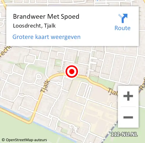 Locatie op kaart van de 112 melding: Brandweer Met Spoed Naar Loosdrecht, Tjalk op 23 december 2022 19:30