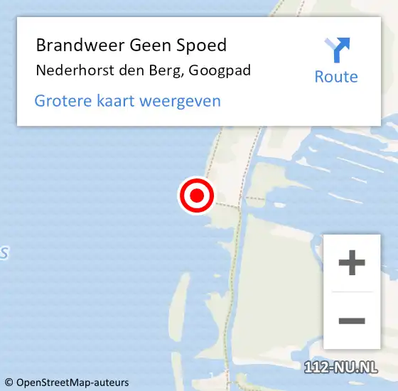 Locatie op kaart van de 112 melding: Brandweer Geen Spoed Naar Nederhorst den Berg, Googpad op 9 augustus 2014 14:26