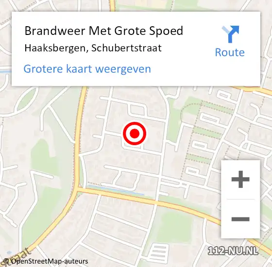 Locatie op kaart van de 112 melding: Brandweer Met Grote Spoed Naar Haaksbergen, Schubertstraat op 23 december 2022 21:05