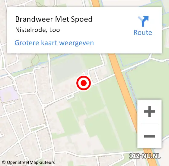 Locatie op kaart van de 112 melding: Brandweer Met Spoed Naar Nistelrode, Loo op 23 december 2022 22:31