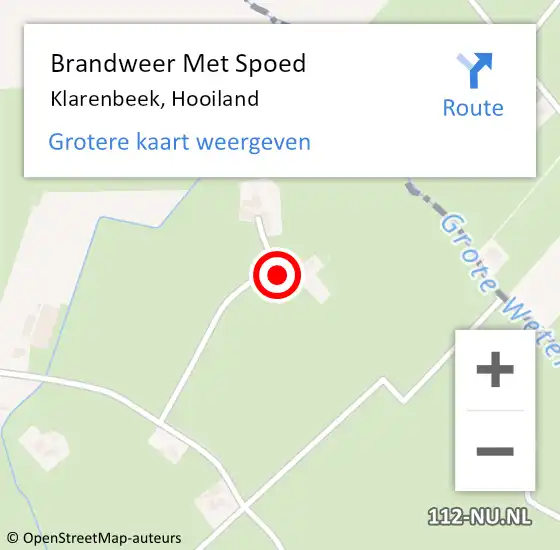 Locatie op kaart van de 112 melding: Brandweer Met Spoed Naar Klarenbeek, Hooiland op 24 december 2022 00:02