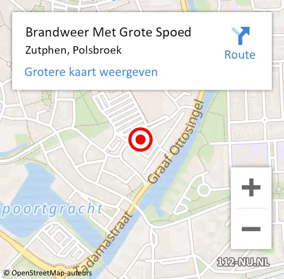 Locatie op kaart van de 112 melding: Brandweer Met Grote Spoed Naar Zutphen, Polsbroek op 24 december 2022 05:38