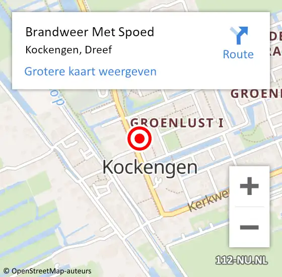 Locatie op kaart van de 112 melding: Brandweer Met Spoed Naar Kockengen, Dreef op 24 december 2022 12:15