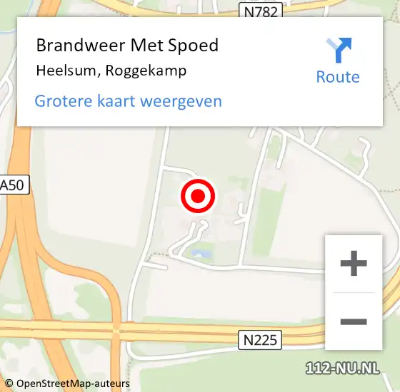 Locatie op kaart van de 112 melding: Brandweer Met Spoed Naar Heelsum, Roggekamp op 24 december 2022 15:46