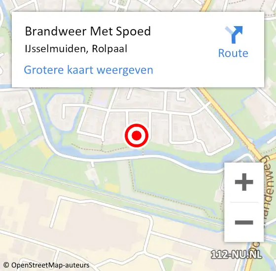 Locatie op kaart van de 112 melding: Brandweer Met Spoed Naar IJsselmuiden, Rolpaal op 24 december 2022 20:25