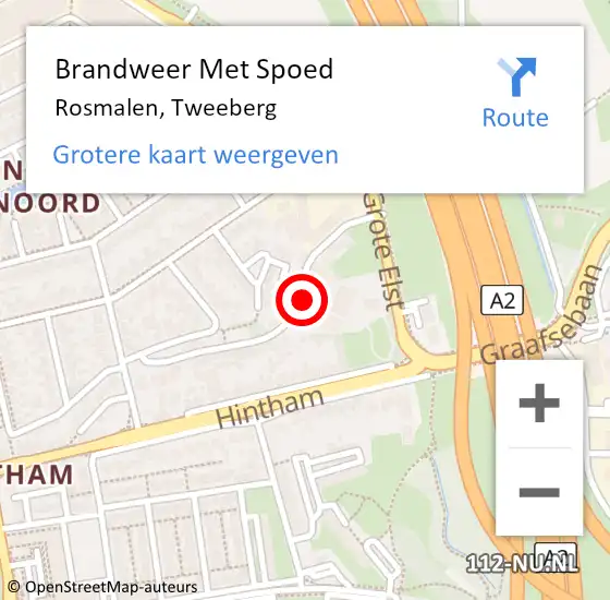 Locatie op kaart van de 112 melding: Brandweer Met Spoed Naar Rosmalen, Tweeberg op 24 december 2022 22:55