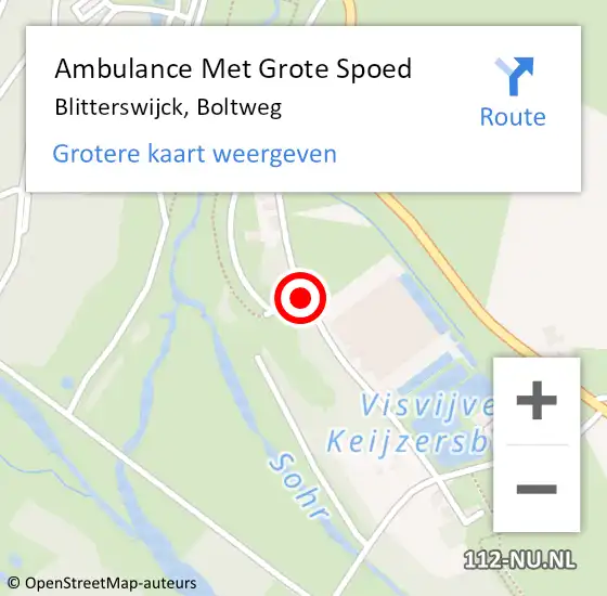 Locatie op kaart van de 112 melding: Ambulance Met Grote Spoed Naar Blitterswijck, Boltweg op 11 oktober 2013 04:16