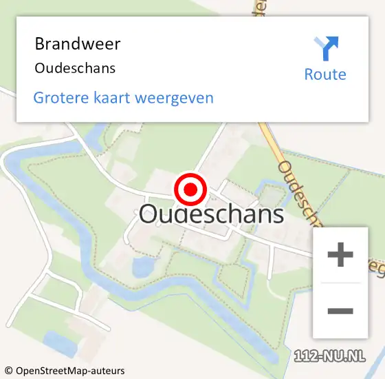 Locatie op kaart van de 112 melding: Brandweer Oudeschans op 25 december 2022 11:34