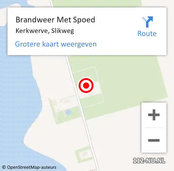 Locatie op kaart van de 112 melding: Brandweer Met Spoed Naar Kerkwerve, Slikweg op 25 december 2022 12:35
