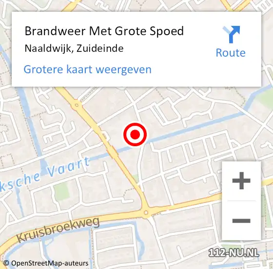 Locatie op kaart van de 112 melding: Brandweer Met Grote Spoed Naar Naaldwijk, Zuideinde op 25 december 2022 21:07