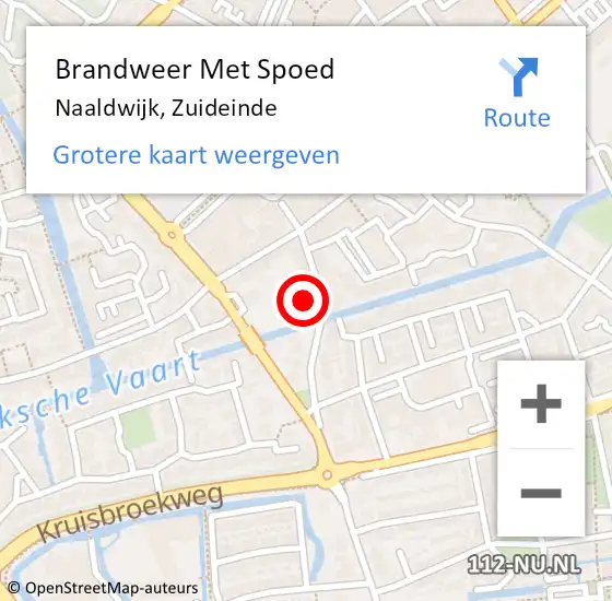 Locatie op kaart van de 112 melding: Brandweer Met Spoed Naar Naaldwijk, Zuideinde op 25 december 2022 22:07