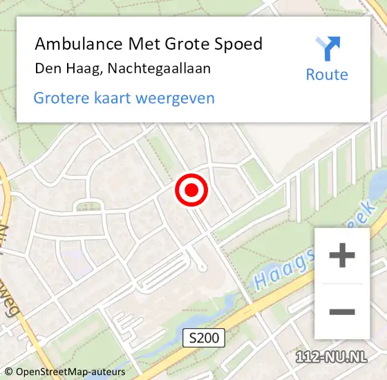 Locatie op kaart van de 112 melding: Ambulance Met Grote Spoed Naar 's-Gravenzande, Nachtegaallaan op 26 december 2022 14:43