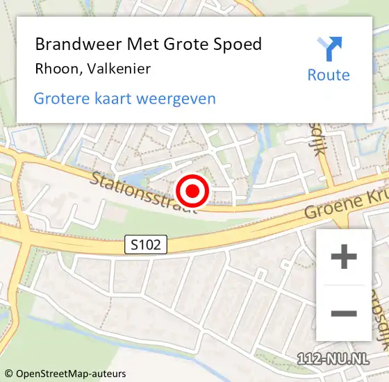 Locatie op kaart van de 112 melding: Brandweer Met Grote Spoed Naar Rhoon, Valkenier op 26 december 2022 15:27