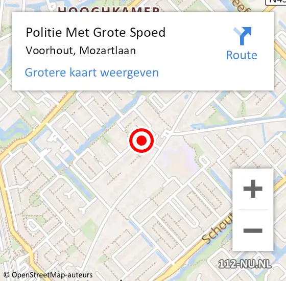 Locatie op kaart van de 112 melding: Politie Met Grote Spoed Naar Voorhout, Mozartlaan op 27 december 2022 00:54