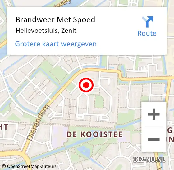 Locatie op kaart van de 112 melding: Brandweer Met Spoed Naar Hellevoetsluis, Zenit op 27 december 2022 08:21