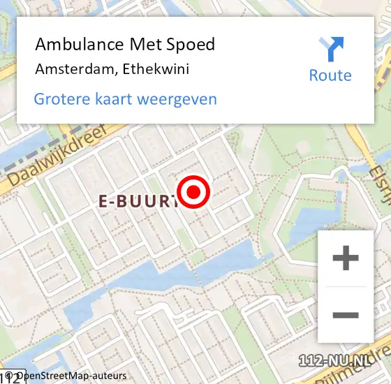 Locatie op kaart van de 112 melding: Ambulance Met Spoed Naar Amsterdam, Ethekwini op 27 december 2022 12:24