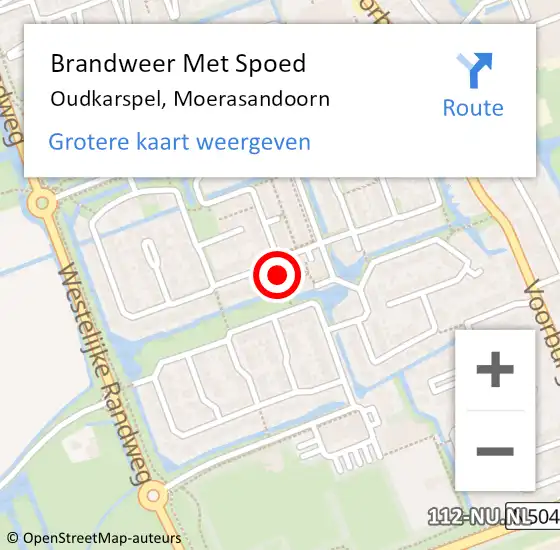 Locatie op kaart van de 112 melding: Brandweer Met Spoed Naar Oudkarspel, Moerasandoorn op 27 december 2022 18:29