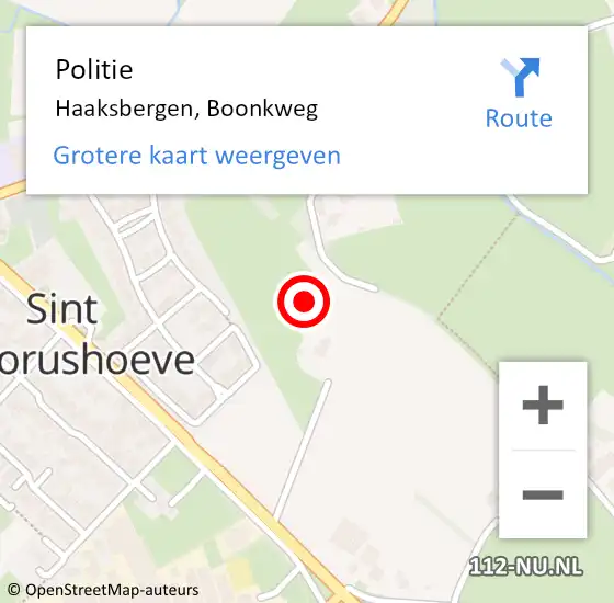 Locatie op kaart van de 112 melding: Politie Haaksbergen, Boonkweg op 27 december 2022 21:32