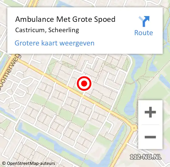 Locatie op kaart van de 112 melding: Ambulance Met Grote Spoed Naar Castricum, Scheerling op 29 december 2022 12:31