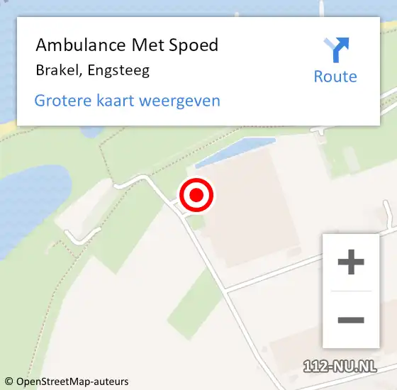 Locatie op kaart van de 112 melding: Ambulance Met Spoed Naar Brakel, Engsteeg op 30 december 2022 01:02