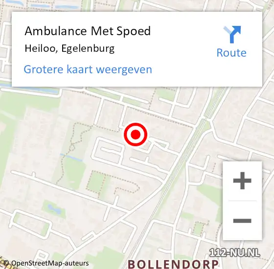 Locatie op kaart van de 112 melding: Ambulance Met Spoed Naar Heiloo, Egelenburg op 30 december 2022 08:29