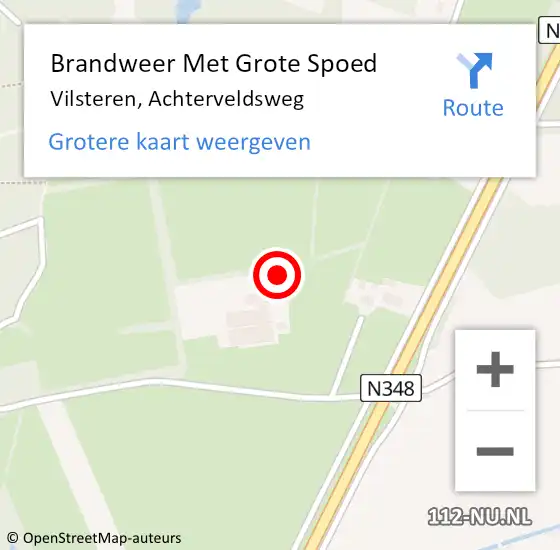 Locatie op kaart van de 112 melding: Brandweer Met Grote Spoed Naar Vilsteren, Achterveldsweg op 30 december 2022 12:32