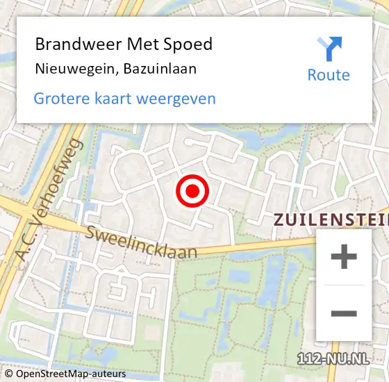 Locatie op kaart van de 112 melding: Brandweer Met Spoed Naar Nieuwegein, Bazuinlaan op 30 december 2022 13:37