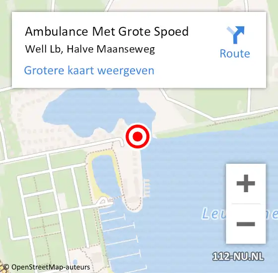 Locatie op kaart van de 112 melding: Ambulance Met Grote Spoed Naar Well Lb, Halve Maanseweg op 10 augustus 2014 12:12