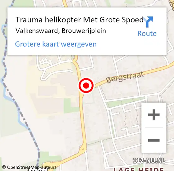 Locatie op kaart van de 112 melding: Trauma helikopter Met Grote Spoed Naar Valkenswaard, Brouwerijplein op 30 december 2022 16:54