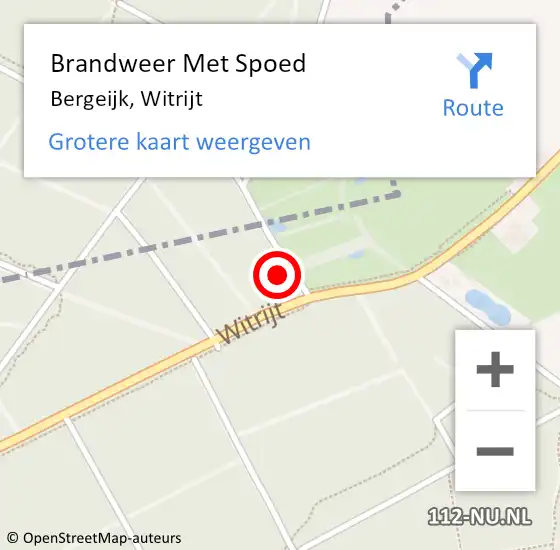 Locatie op kaart van de 112 melding: Brandweer Met Spoed Naar Bergeijk, Witrijt op 31 december 2022 07:56