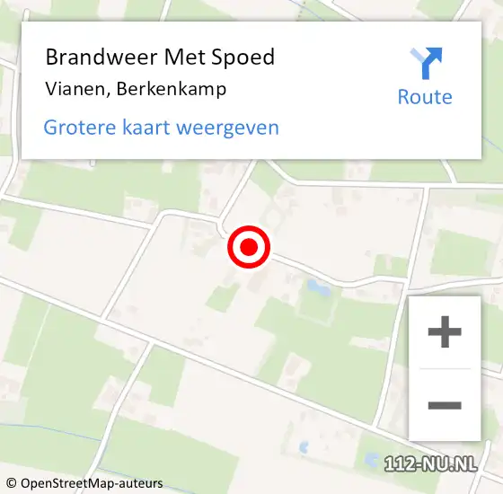 Locatie op kaart van de 112 melding: Brandweer Met Spoed Naar Vianen, Berkenkamp op 31 december 2022 10:46