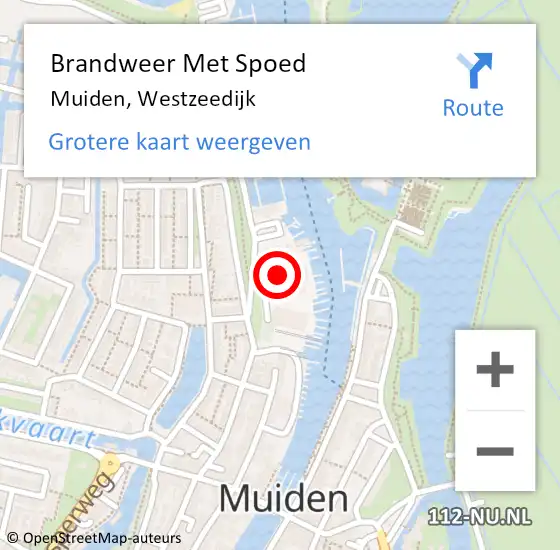 Locatie op kaart van de 112 melding: Brandweer Met Spoed Naar Muiden, Westzeedijk op 31 december 2022 11:31