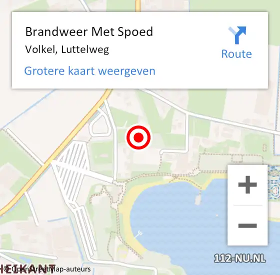 Locatie op kaart van de 112 melding: Brandweer Met Spoed Naar Volkel, Luttelweg op 31 december 2022 12:22