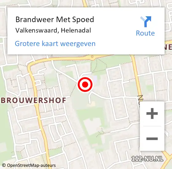 Locatie op kaart van de 112 melding: Brandweer Met Spoed Naar Valkenswaard, Helenadal op 31 december 2022 15:30