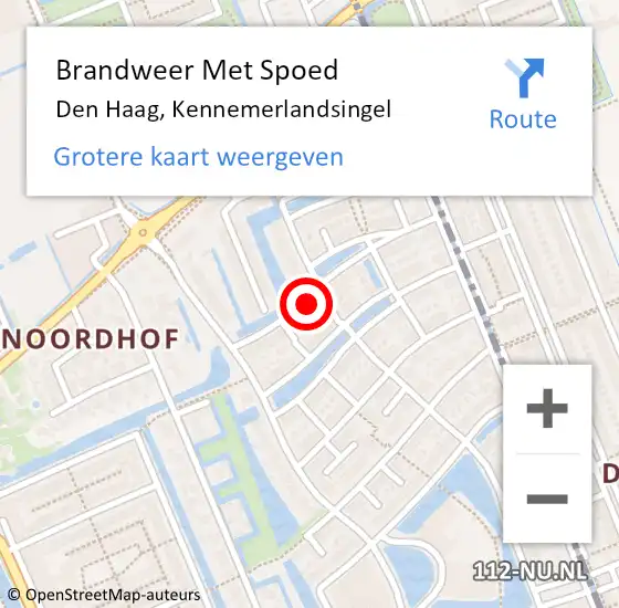 Locatie op kaart van de 112 melding: Brandweer Met Spoed Naar Den Haag, Kennemerlandsingel op 31 december 2022 17:48