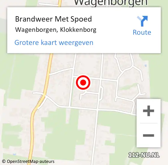 Locatie op kaart van de 112 melding: Brandweer Met Spoed Naar Wagenborgen, Klokkenborg op 31 december 2022 20:12