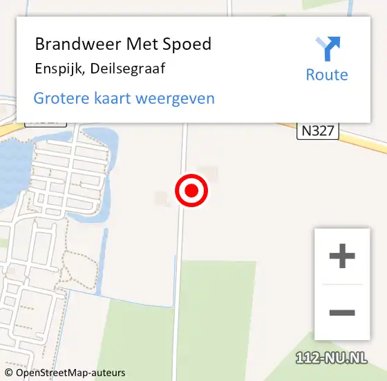 Locatie op kaart van de 112 melding: Brandweer Met Spoed Naar Enspijk, Deilsegraaf op 31 december 2022 20:32