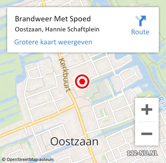 Locatie op kaart van de 112 melding: Brandweer Met Spoed Naar Oostzaan, Hannie Schaftplein op 31 december 2022 20:38