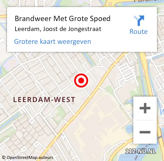 Locatie op kaart van de 112 melding: Brandweer Met Grote Spoed Naar Leerdam, Joost de Jongestraat op 31 december 2022 20:39