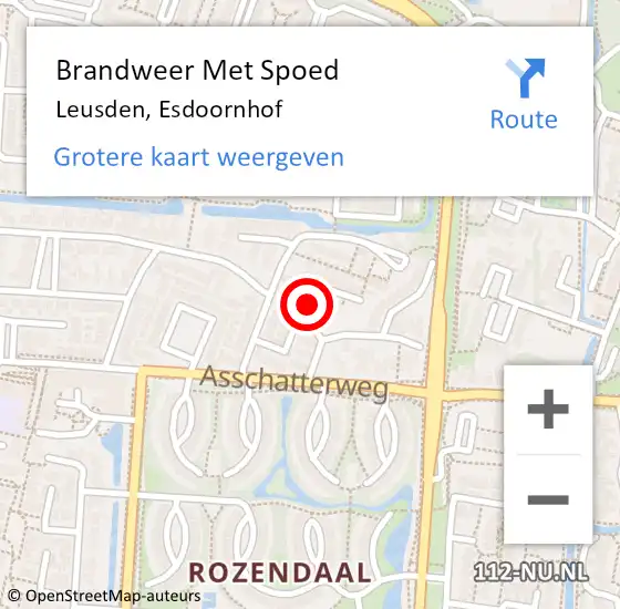 Locatie op kaart van de 112 melding: Brandweer Met Spoed Naar Leusden, Esdoornhof op 31 december 2022 20:42