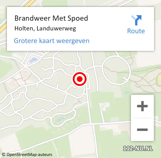 Locatie op kaart van de 112 melding: Brandweer Met Spoed Naar Holten, Landuwerweg op 31 december 2022 20:42