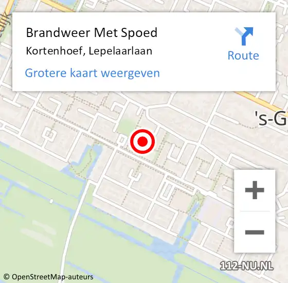 Locatie op kaart van de 112 melding: Brandweer Met Spoed Naar Kortenhoef, Lepelaarlaan op 31 december 2022 20:58